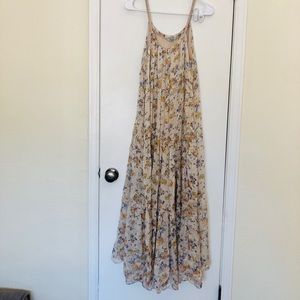 Elena Baldi Italian Silk Blend Boho Floral Dress